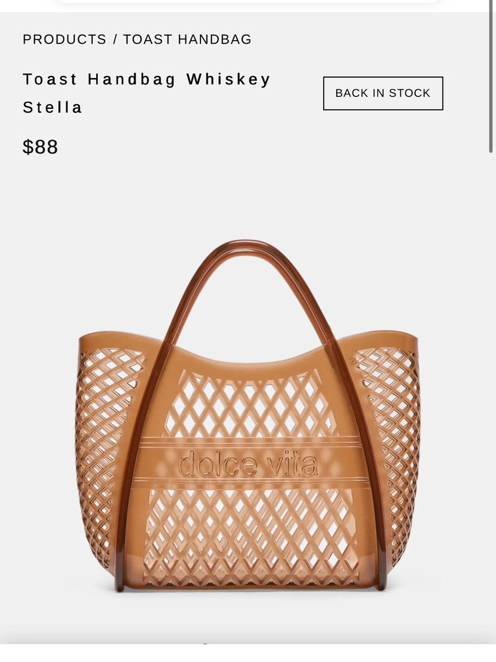 Dolce Vita Stella Tote in Whiskey Brown